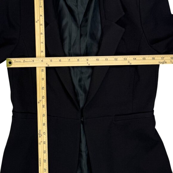 ZARA longline tailored blazer M NWT – black, single‑button, fully lined - Picture 5 of 12